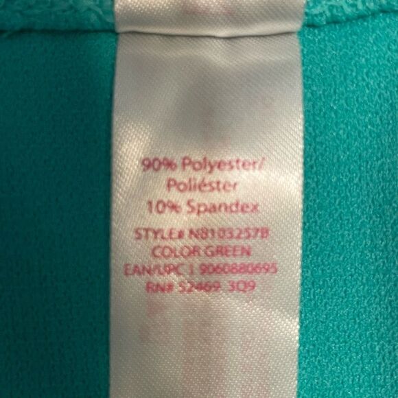 No Boundaries Cheeky Low Rise Bikini Bottom Teal Green Crinkle Side Accent M - Picture 6 of 9